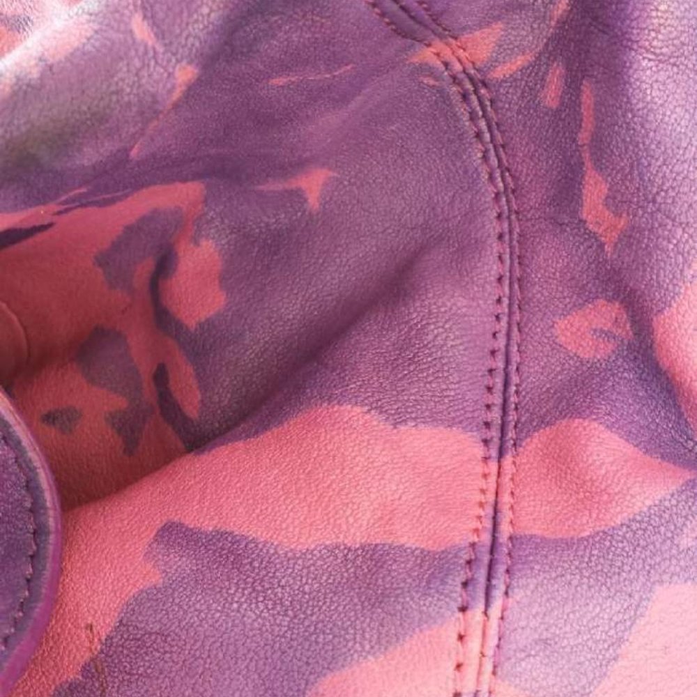 Kooba Leather Purse Hobo Handbag purple navy blue fuscia pink painted tie dyed - Picture 11 of 16